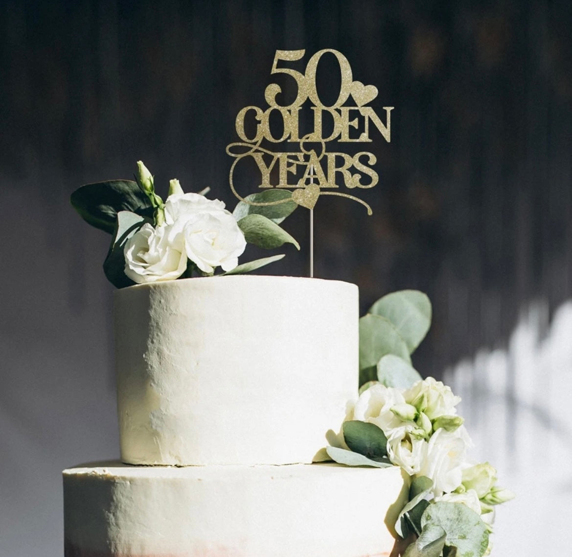 50th Anniversary Cake Topper