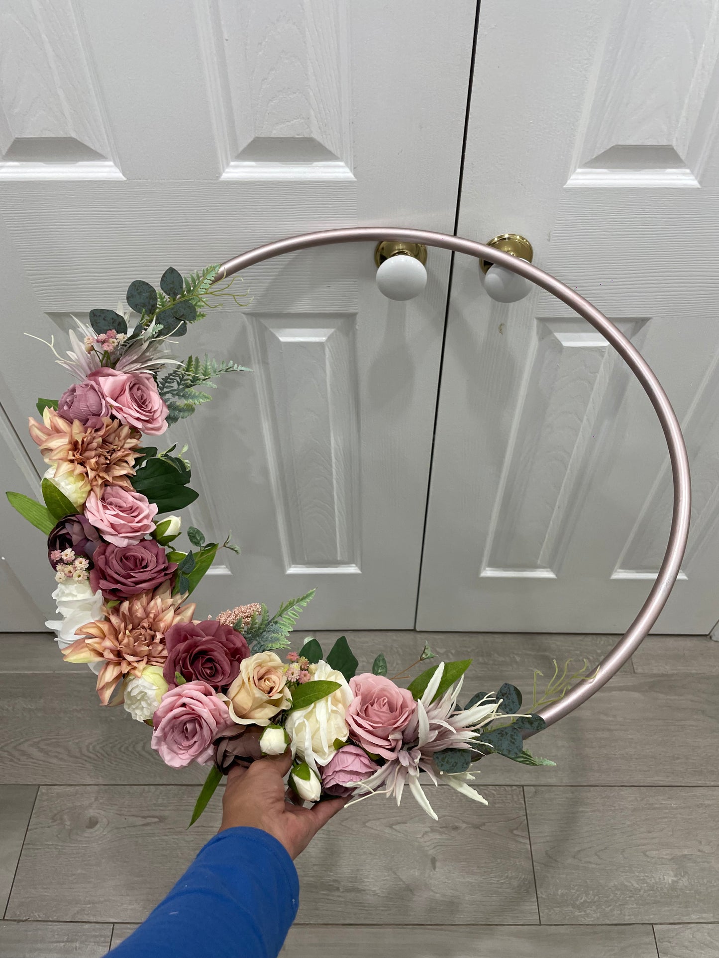 Custom Floral Hoop Wall Art