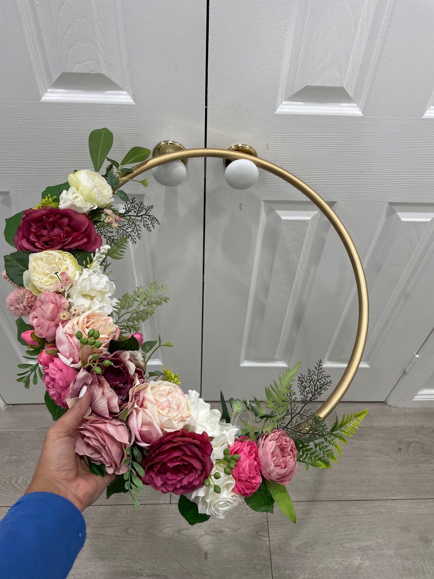 Custom Floral Hoop Wall Art
