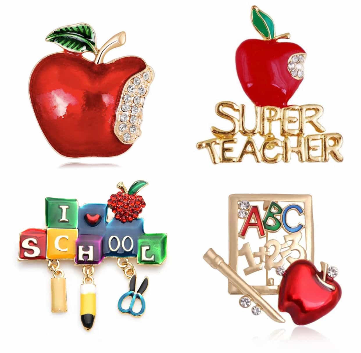 Teacher Brooches Pins-Teacher's Gifts-All-Times-Gifts