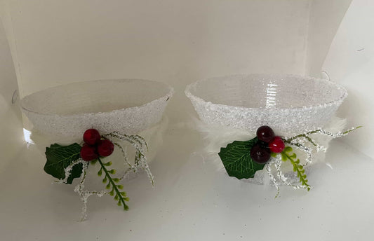 2pcs Christmas bowl candle holder-All-Times-Gifts