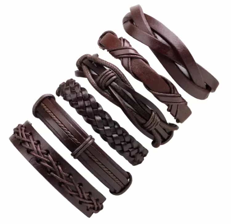 2pcs/Set Brown Leather Bracelet-Bracelet-All-Times-Gifts