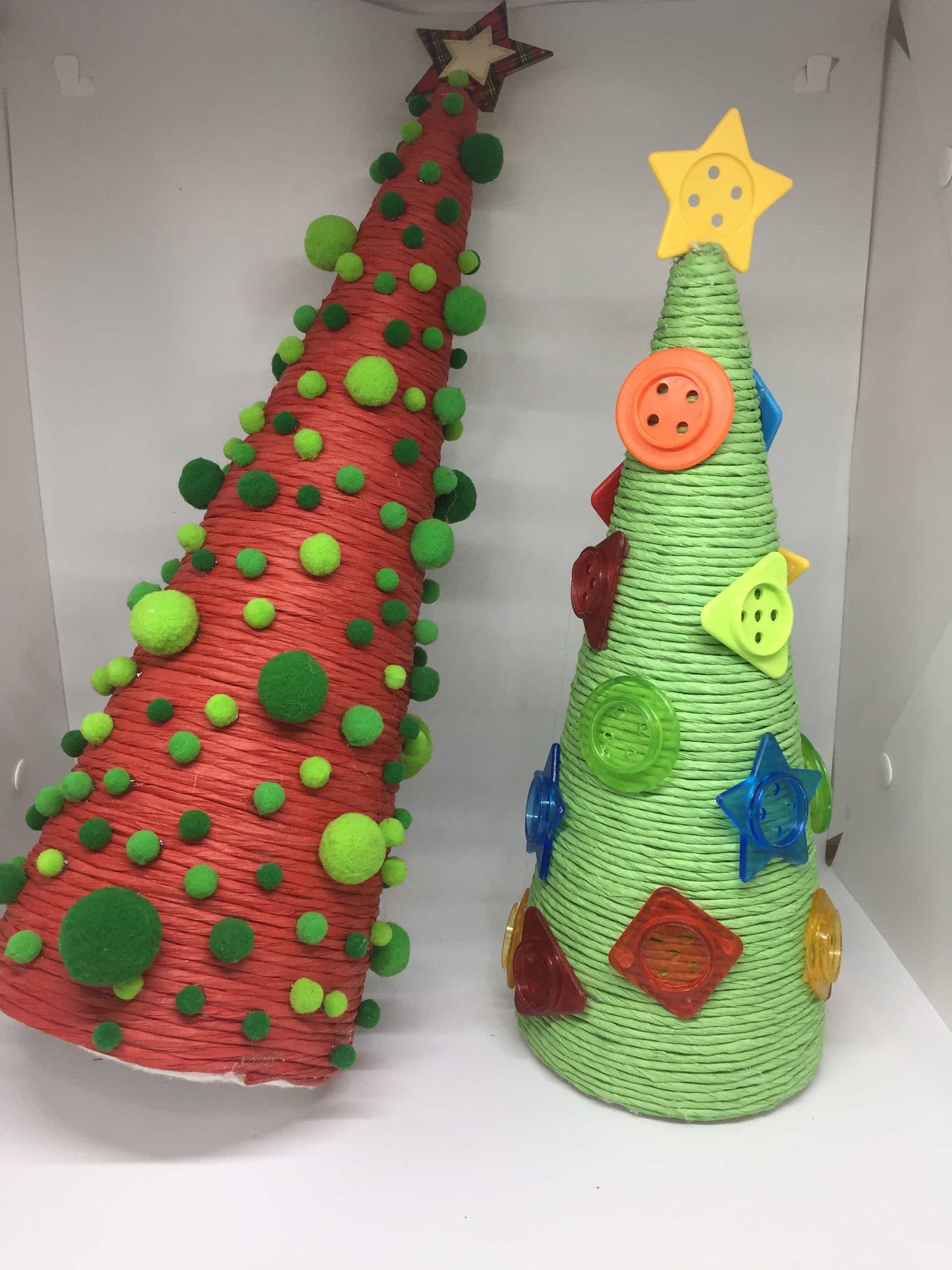 2pcs Set Christmas Tree Pom-Poms and Buttons-All-Times-Gifts