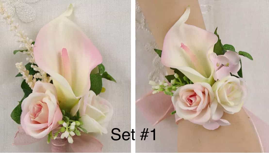 2pcs set Matching buttonhole and corsage-All-Times-Gifts