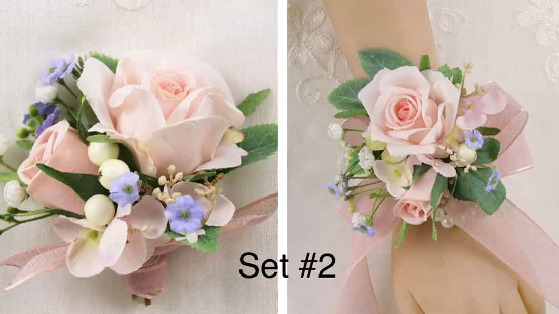 2pcs set Matching buttonhole and corsage-All-Times-Gifts