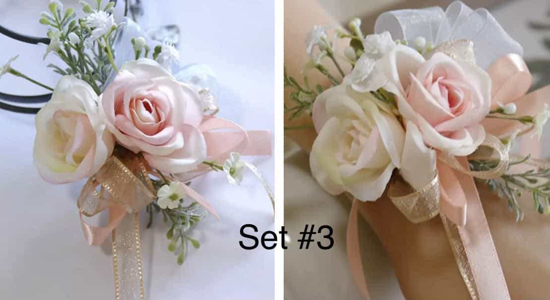 2pcs set Matching buttonhole and corsage-All-Times-Gifts