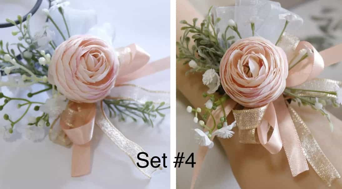 2pcs set Matching buttonhole and corsage-All-Times-Gifts