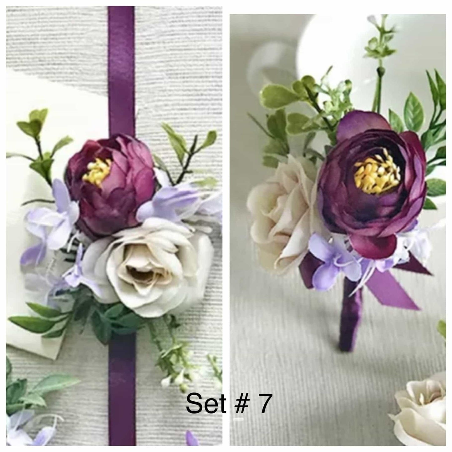 2pcs set Matching buttonhole and corsage-All-Times-Gifts