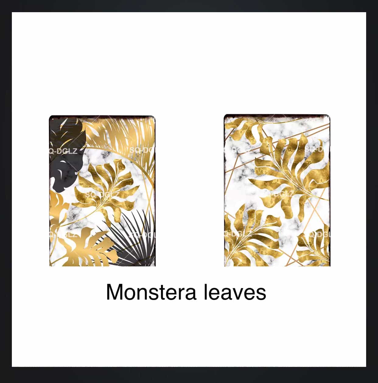 2pcs set Rectangle golden metal plaque-All-Times-Gifts