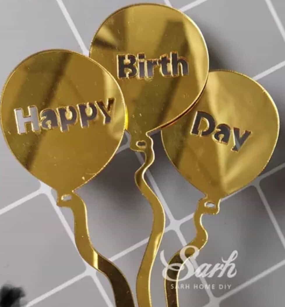 3pcs/Set balloons Birthday Cake-Cake Topper-All-Times-Gifts