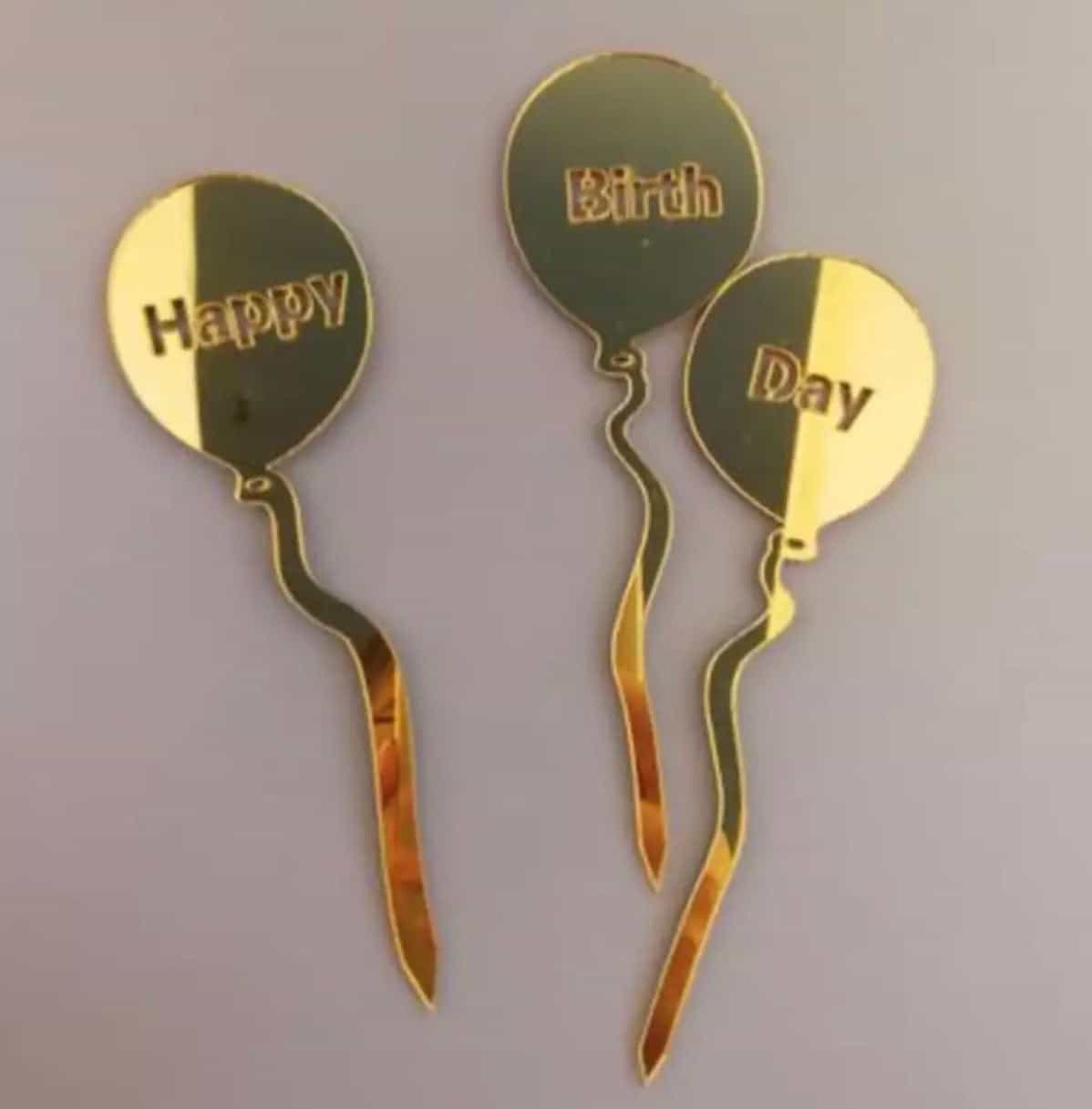 3pcs/Set balloons Birthday Cake-Cake Topper-All-Times-Gifts