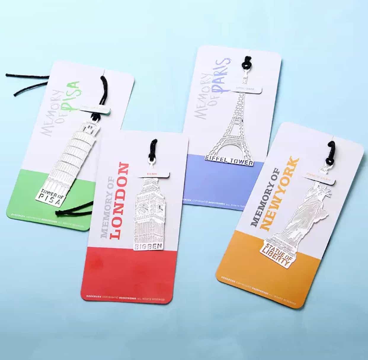 4pcs/Set Landmark Bookmarks-All-Times-Gifts