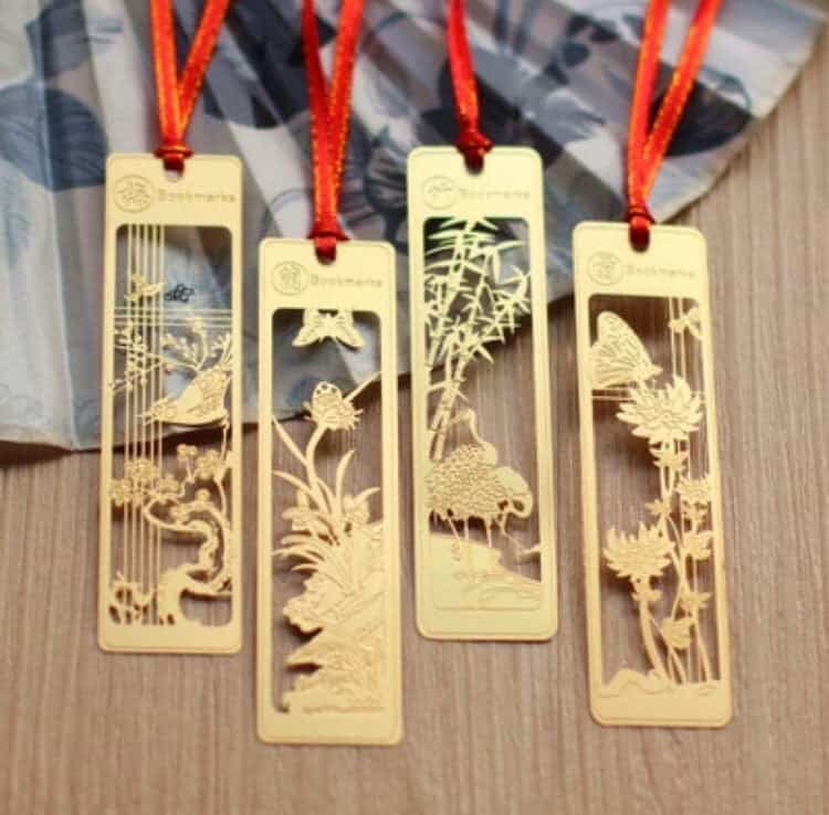 4pcs/Set Gold Metal Bookmarks-Bookmarks-All-Times-Gifts
