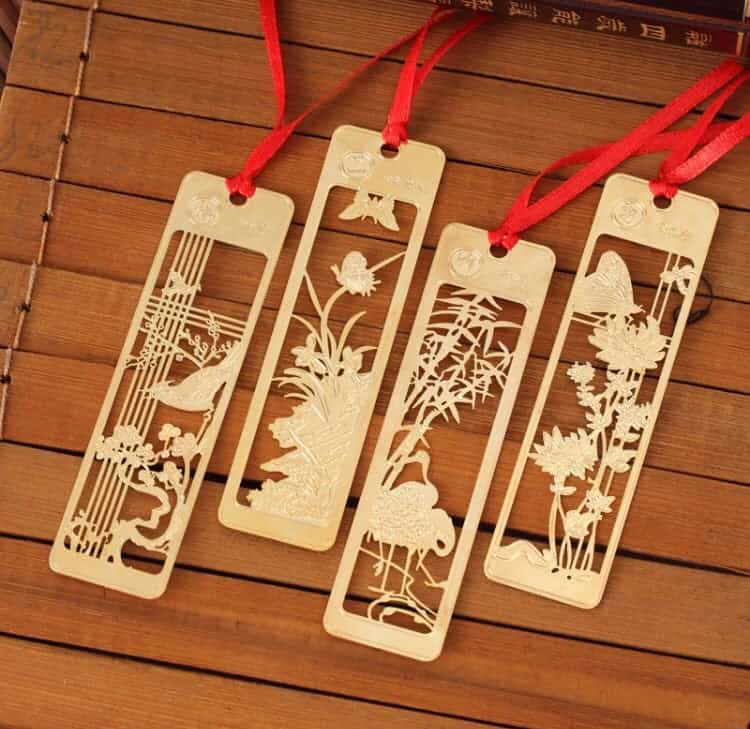 4pcs/Set Gold Metal Bookmarks-Bookmarks-All-Times-Gifts