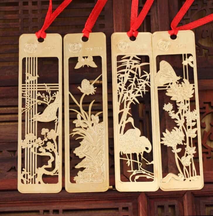 4pcs/Set Gold Metal Bookmarks-Bookmarks-All-Times-Gifts