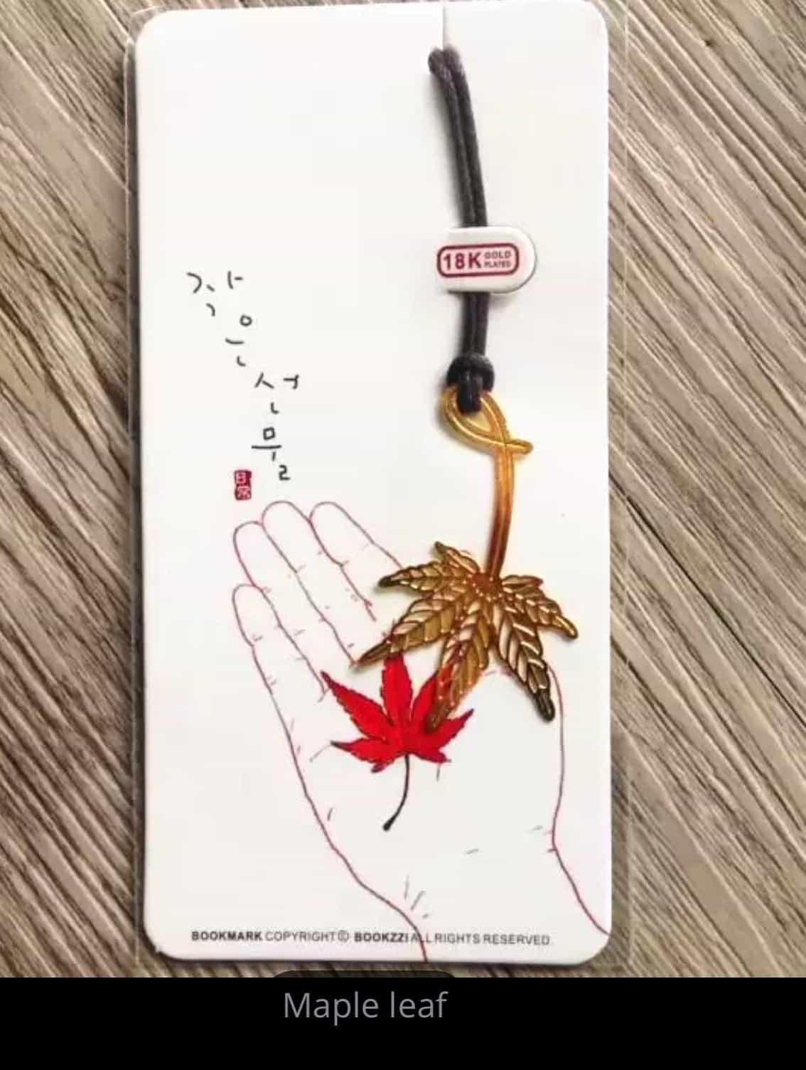 4pcs/Set Mini Golden Metal Leaves Bookmarks-All-Times-Gifts