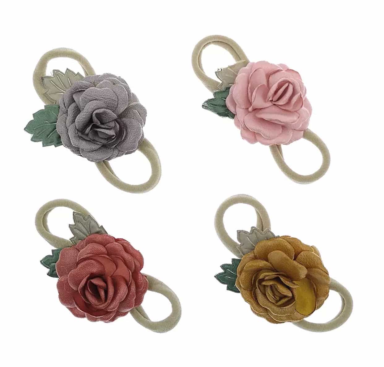4pcs Set Stretchy Floral Headbands-All-Times-Gifts