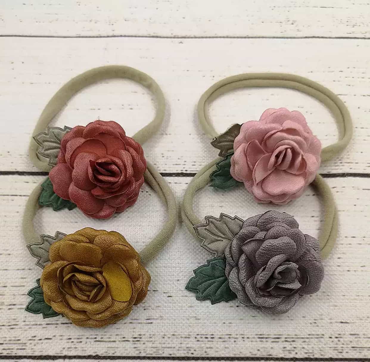 4pcs Set Stretchy Floral Headbands-All-Times-Gifts