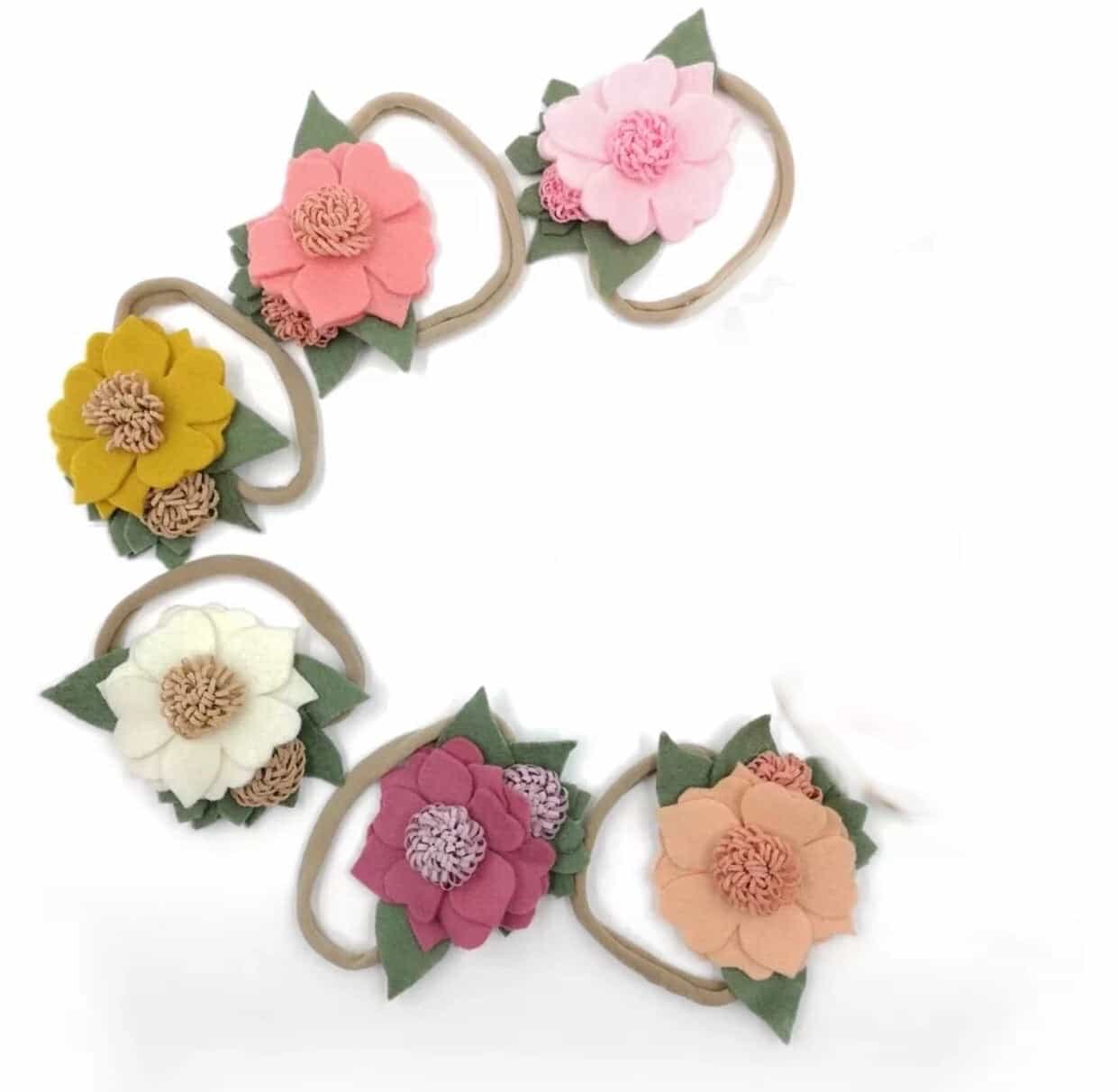 6pcs Set Felt Flower Headband-All-Times-Gifts