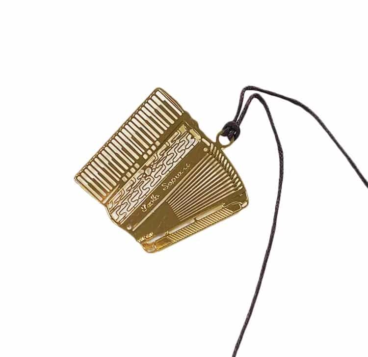 5pcs/Set Musical Instruments Golden Metal Bookmarks-Bookmarks-All-Times-Gifts