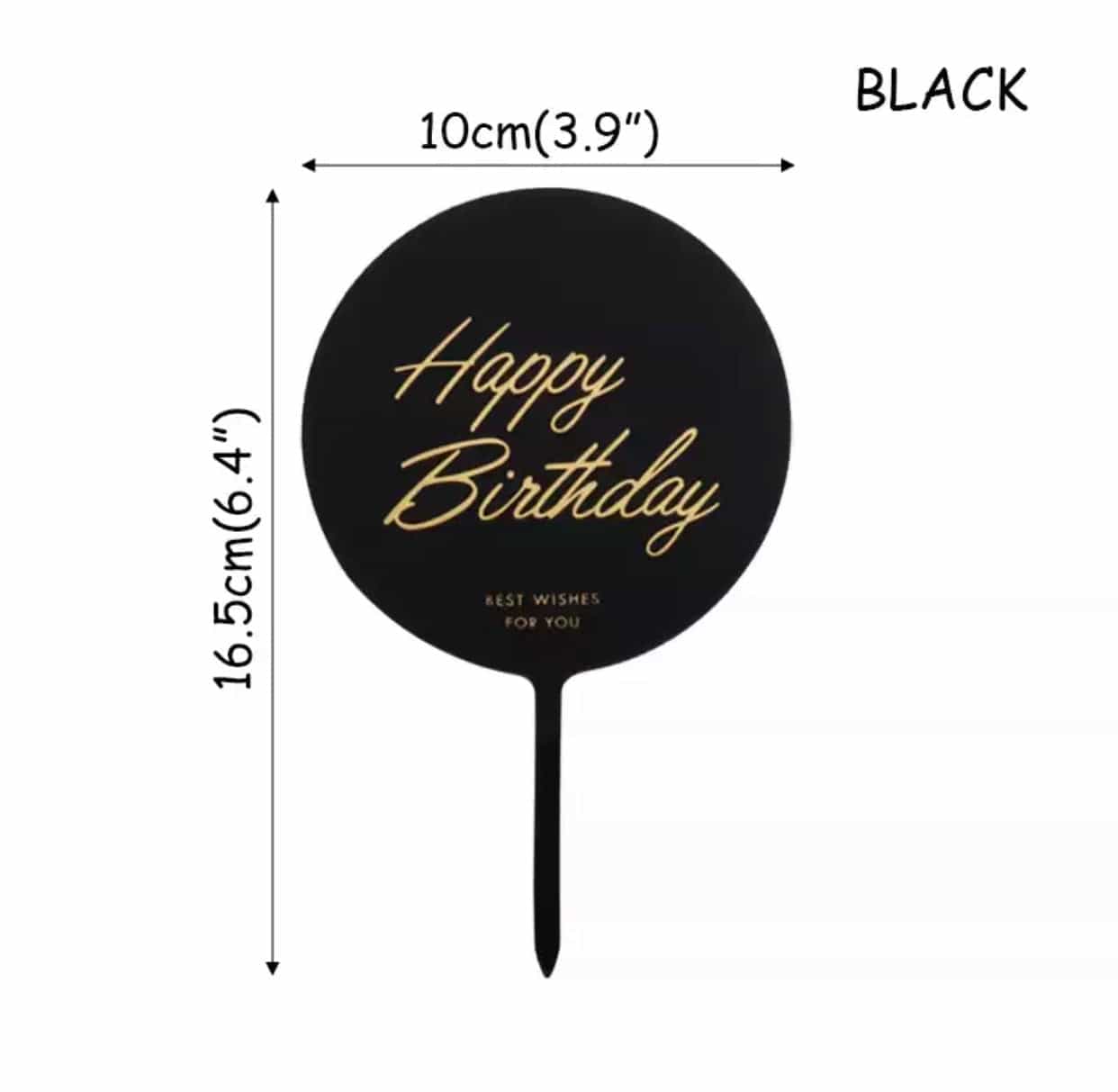 Acrylic Cake Topper Happy Birthday-Cake Topper-All-Times-Gifts