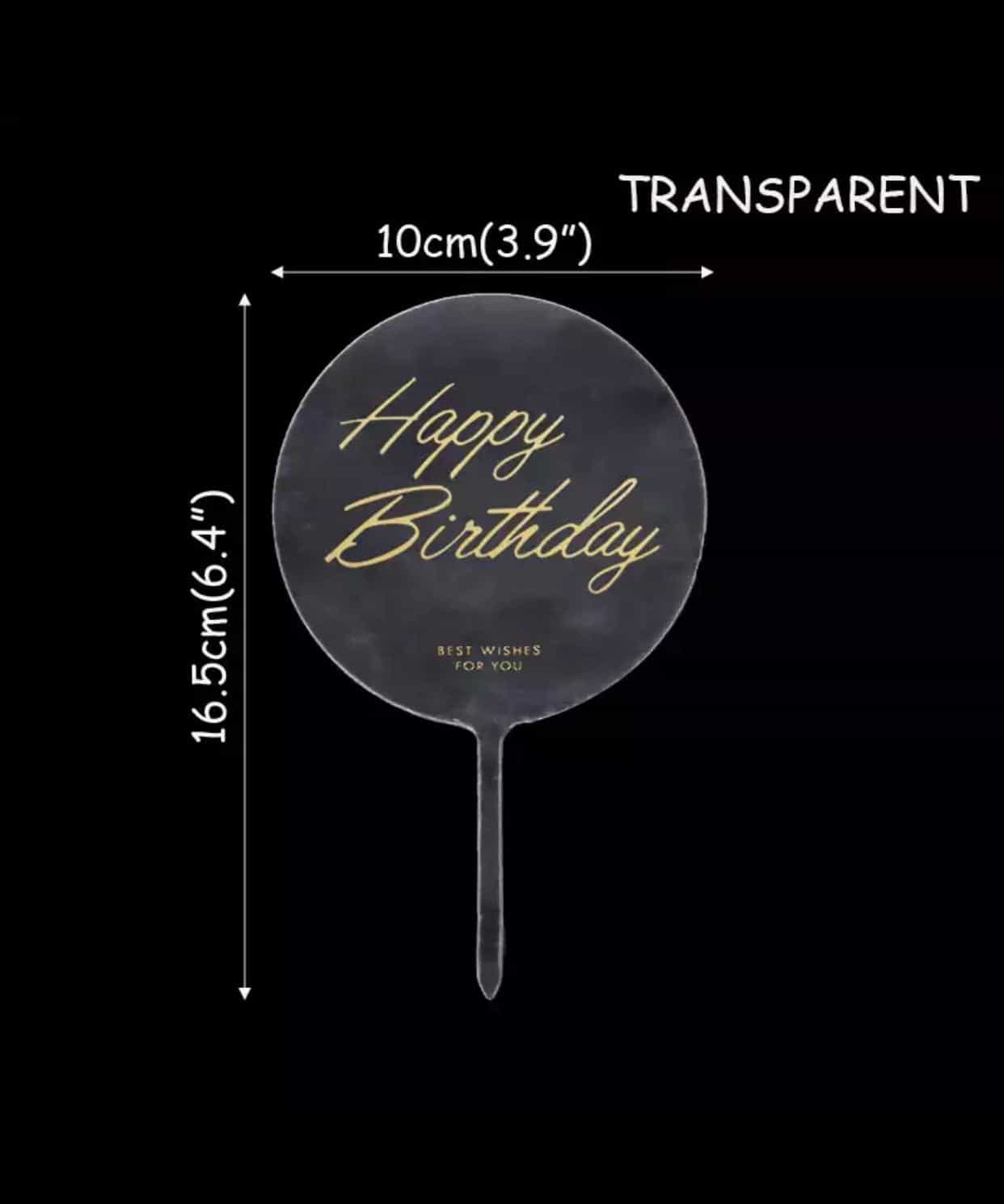 Acrylic Cake Topper Happy Birthday-Cake Topper-All-Times-Gifts