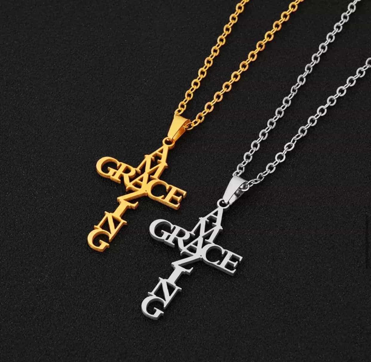 Amazing Grace cross necklace-All-Times-Gifts