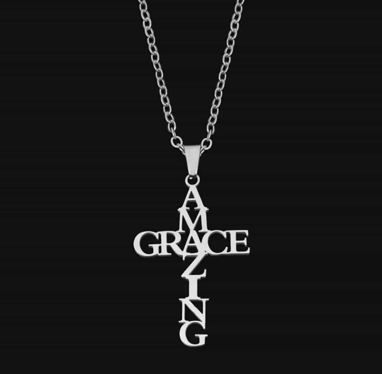 Amazing Grace cross necklace-All-Times-Gifts