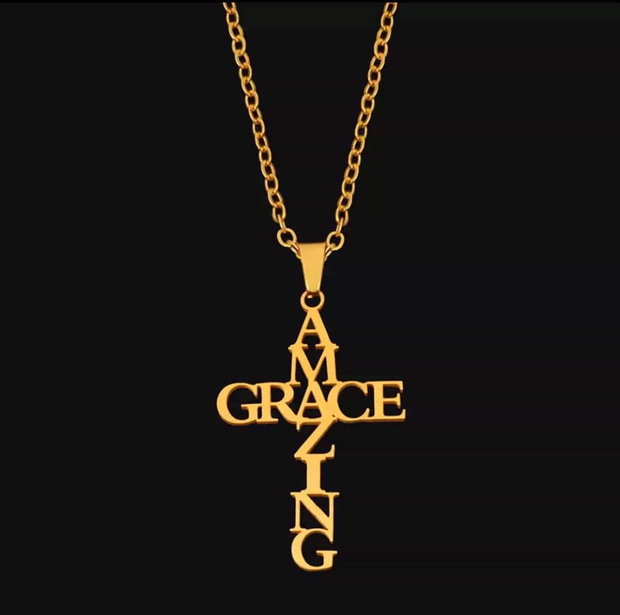 Amazing Grace cross necklace-All-Times-Gifts