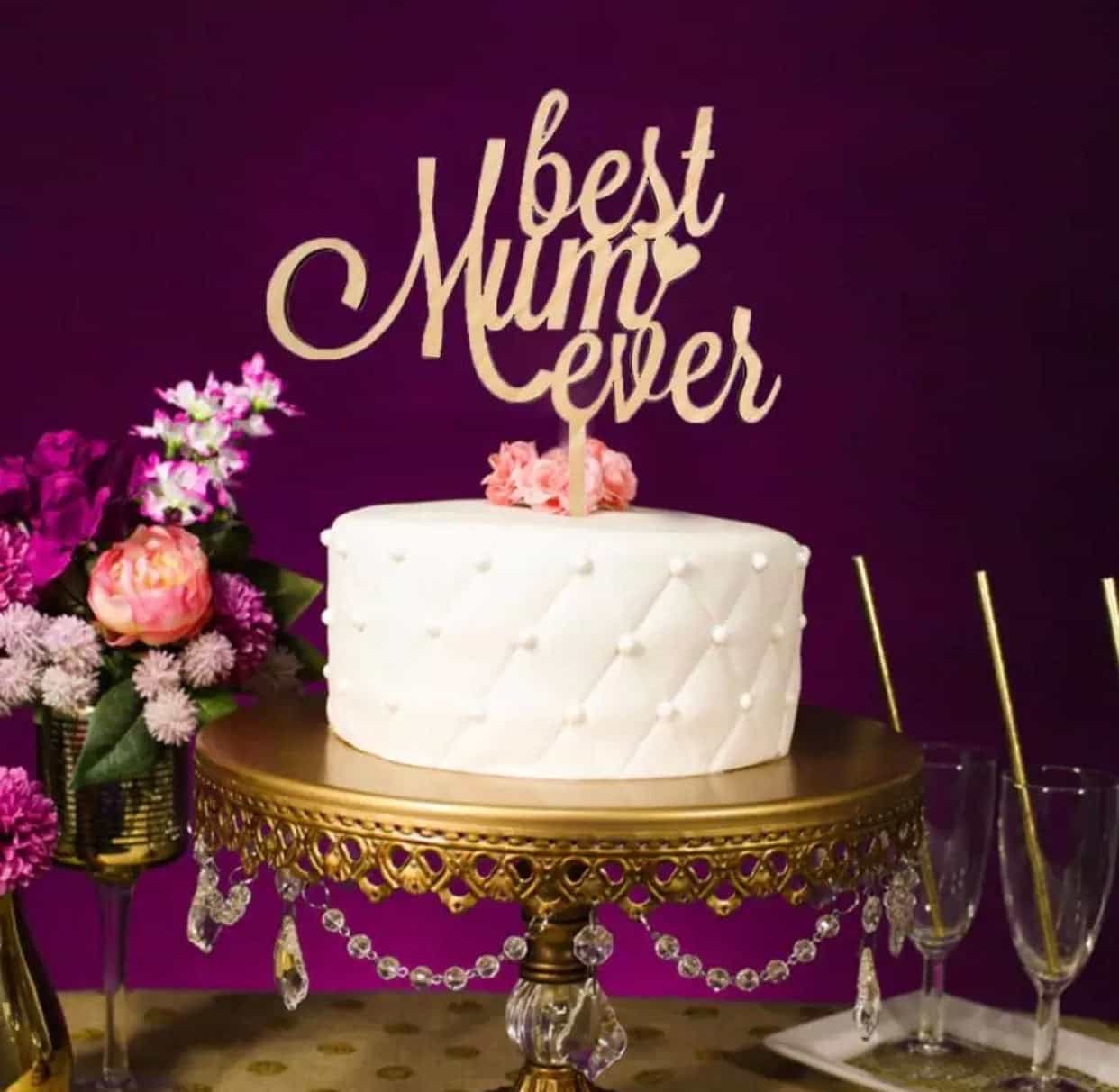 Best Mum Ever / Best Dad Ever Cake Topper-Cake Topper-All-Times-Gifts