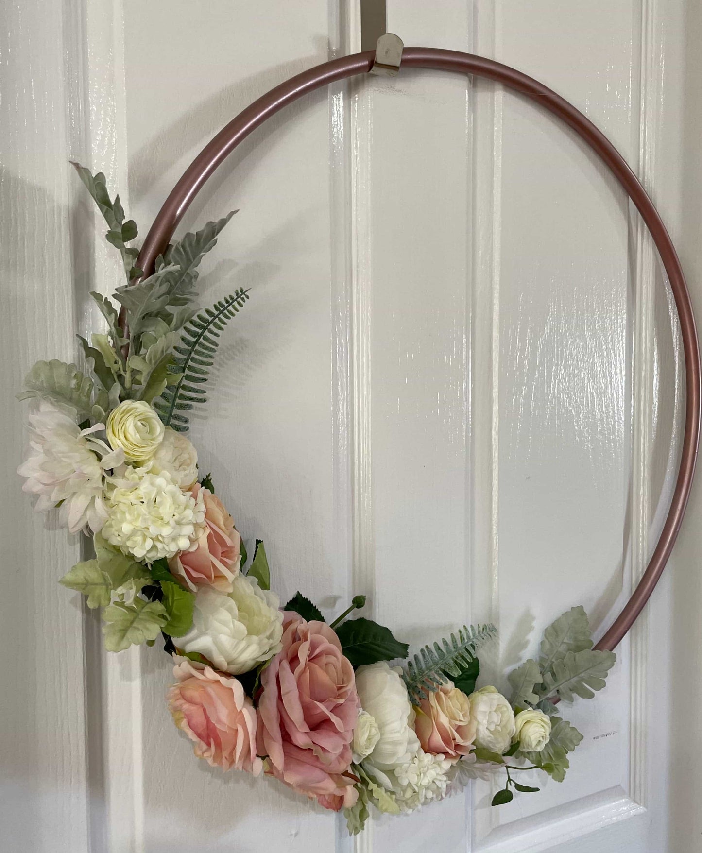 Big Golden Floral Hoop Wall Art customise-Personalised Hoops-All-Times-Gifts