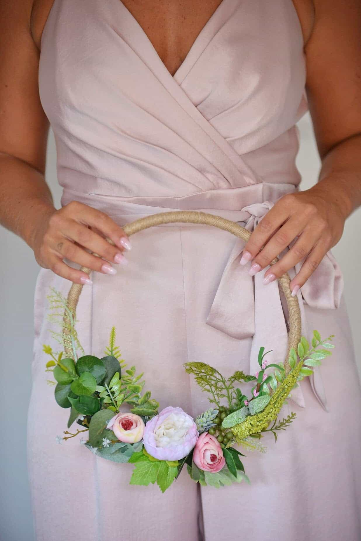 Bridesmaids Floral Hoops custom made-All-Times-Gifts