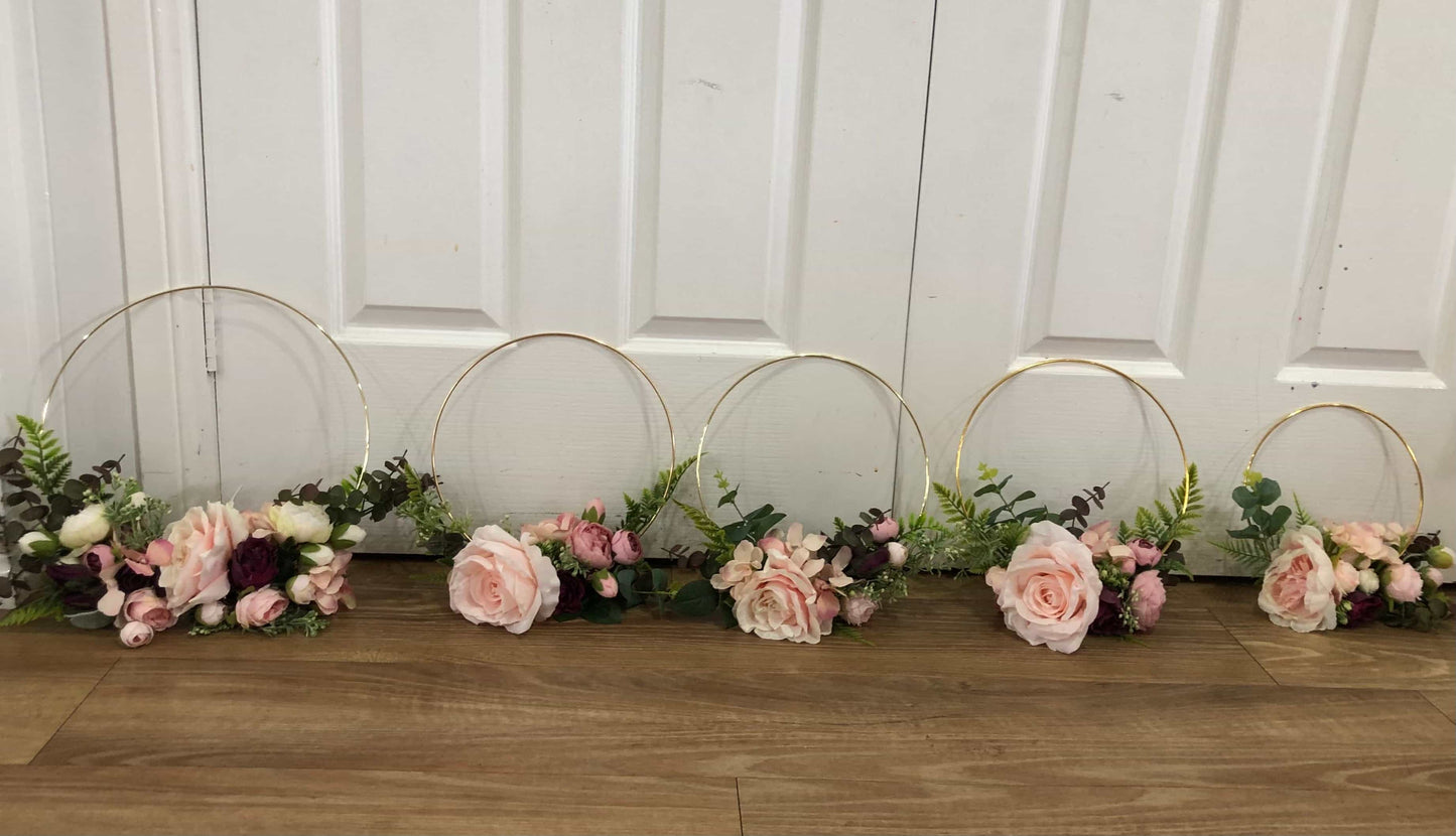 Bridesmaids Floral Hoops custom made-All-Times-Gifts