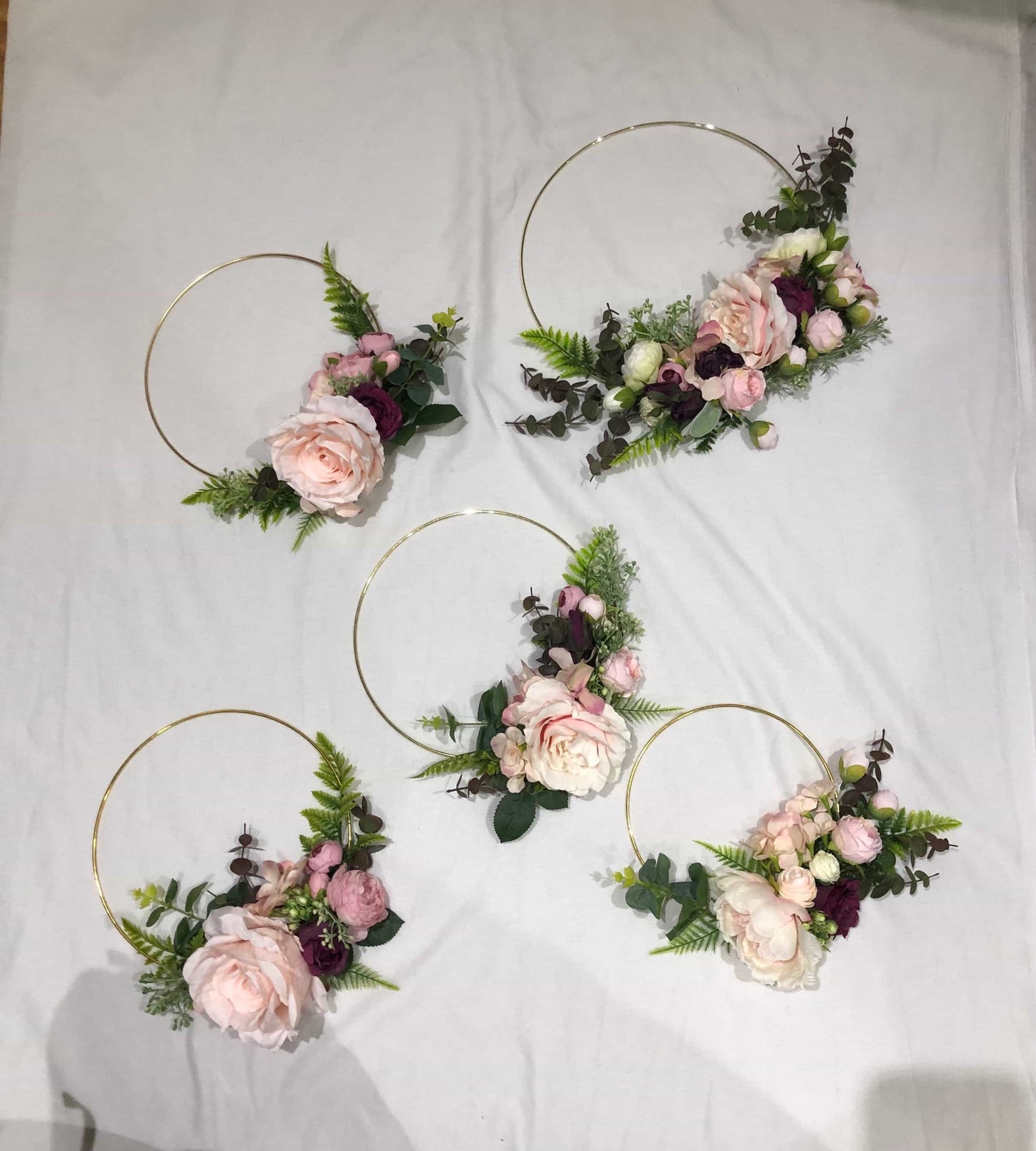 Bridesmaids Floral Hoops custom made-All-Times-Gifts