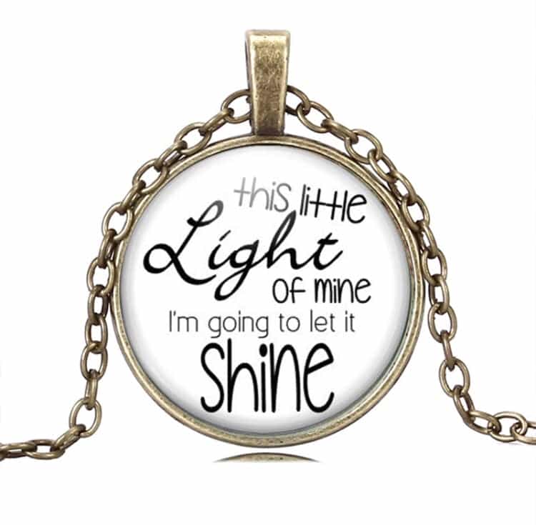 Bronze Glass Round Christian Necklace-Jewellery-All-Times-Gifts