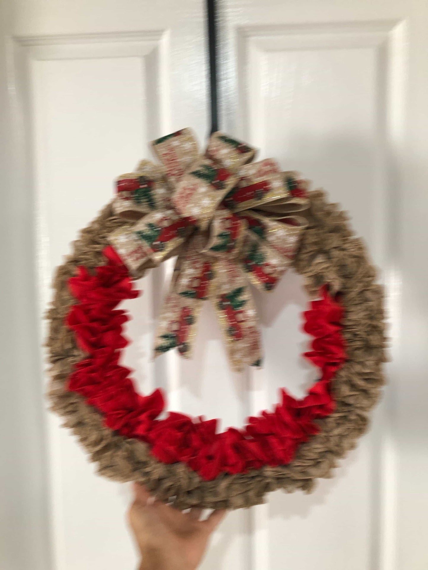 Burlap Christmas wreath-All-Times-Gifts