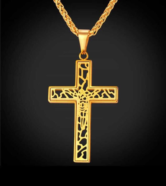 Cross Necklace Vintage Stainless Steel/Gold or silver Color-Jewellery-All-Times-Gifts