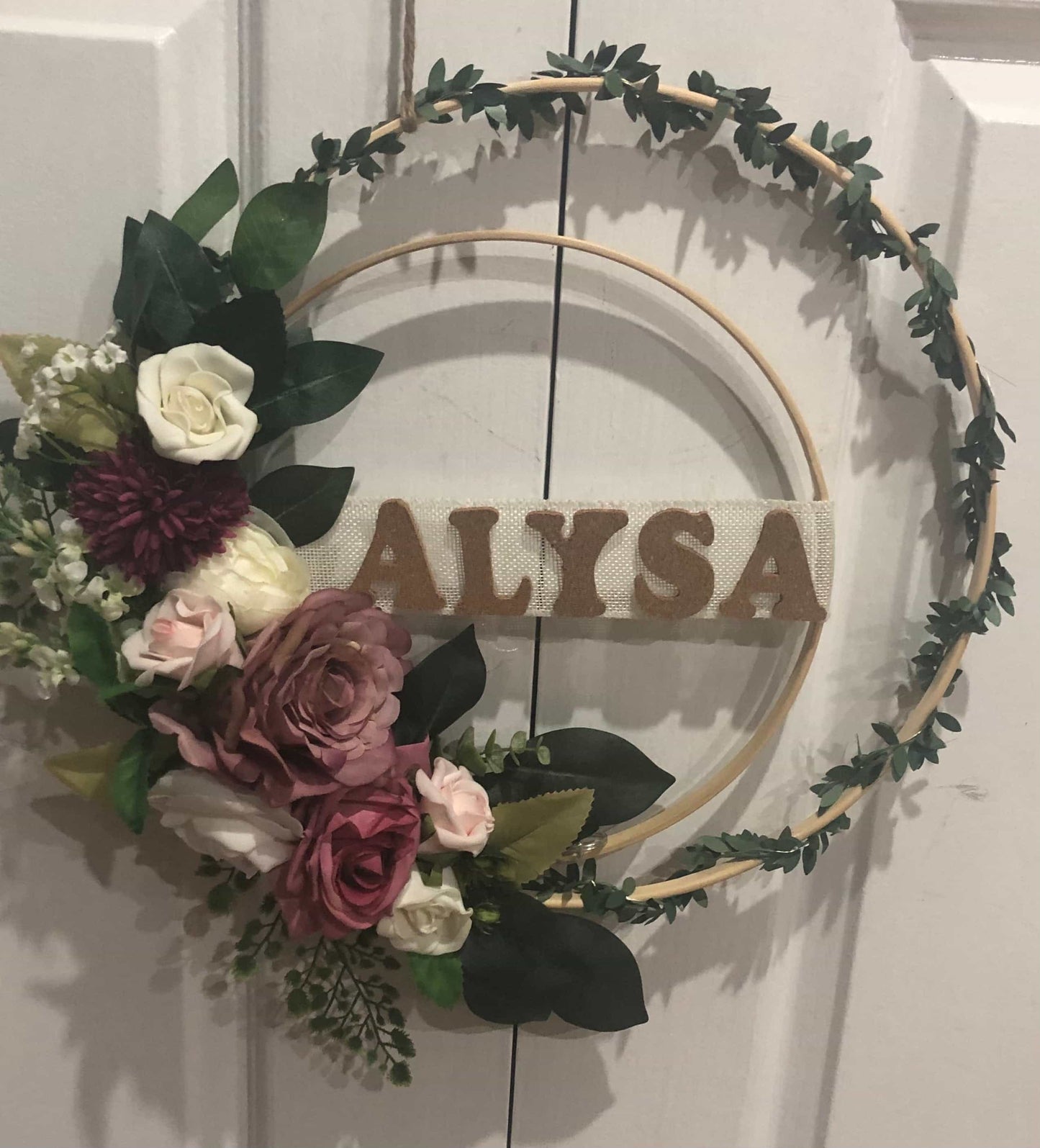 Double Golden Floral Hoop-Personalised Hoops-All-Times-Gifts