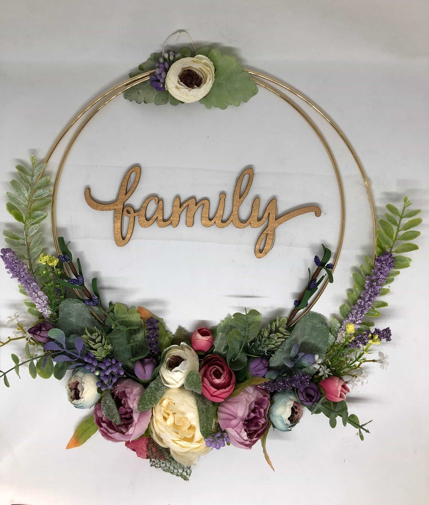 Double Golden Floral Hoop-Personalised Hoops-All-Times-Gifts