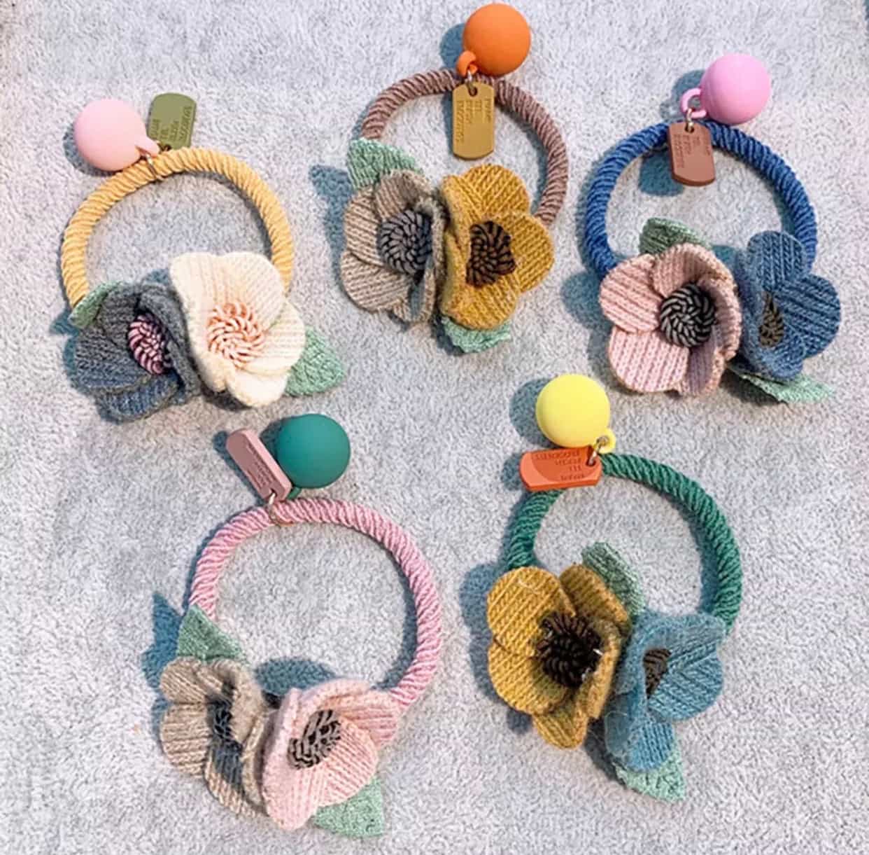 Elastic Knitted Floral Head Rope Band-All-Times-Gifts