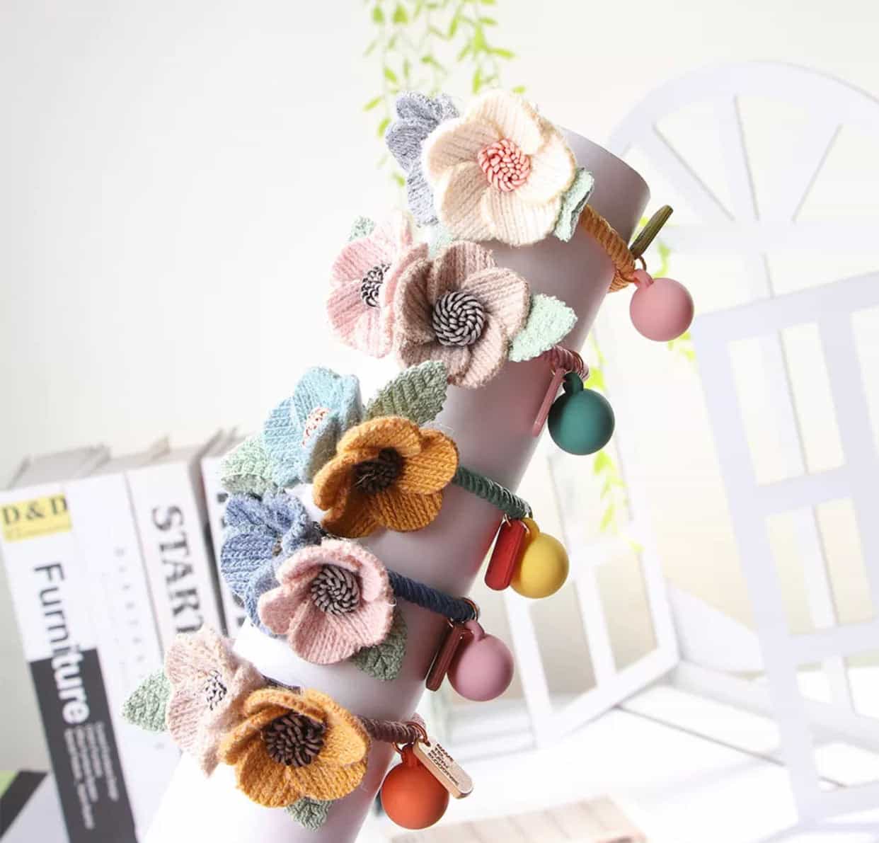 Elastic Knitted Floral Head Rope Band-All-Times-Gifts