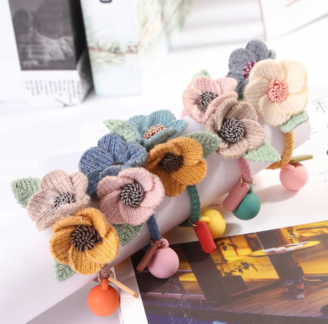 Elastic Knitted Floral Head Rope Band-All-Times-Gifts