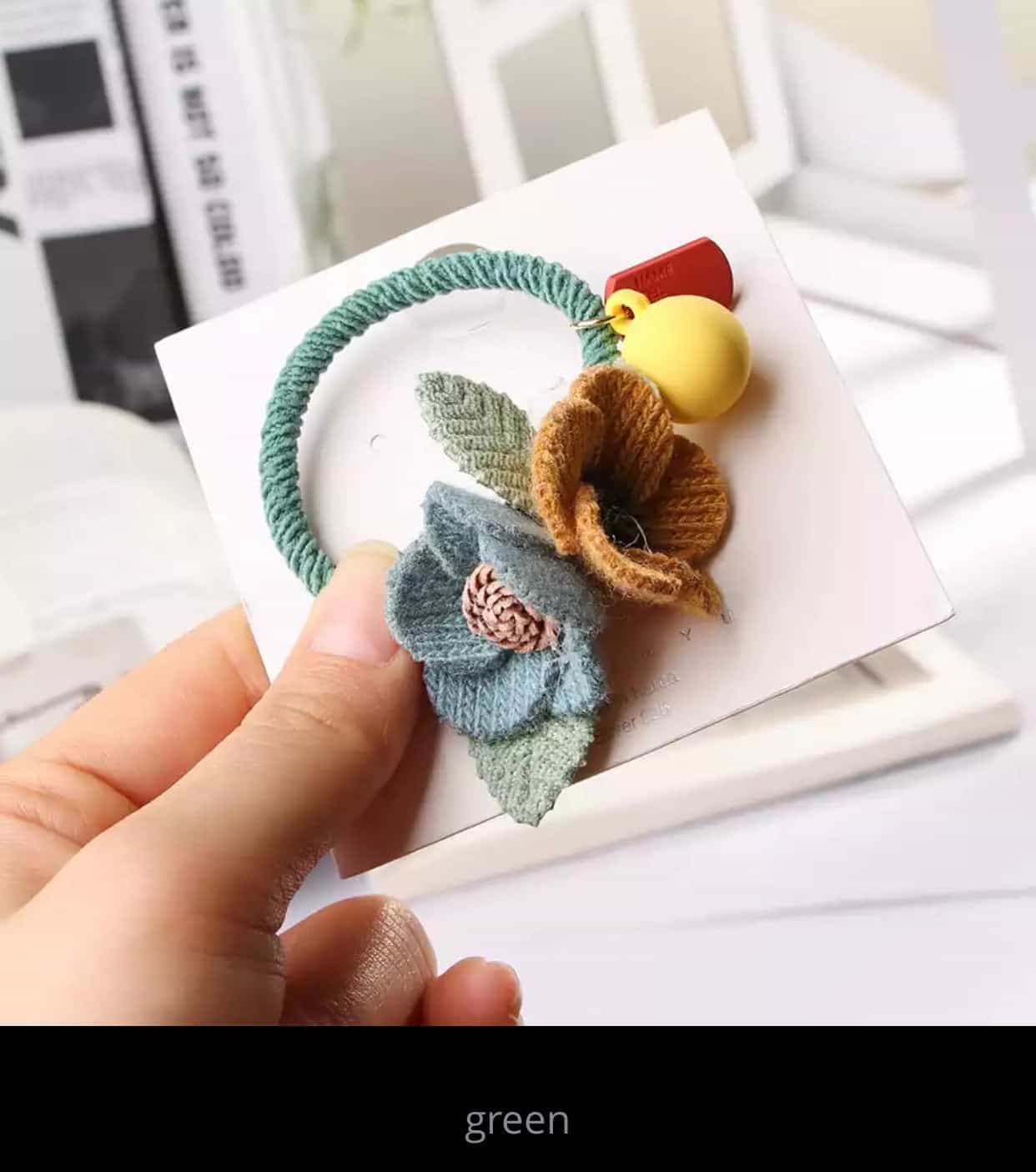 Elastic Knitted Floral Head Rope Band-All-Times-Gifts