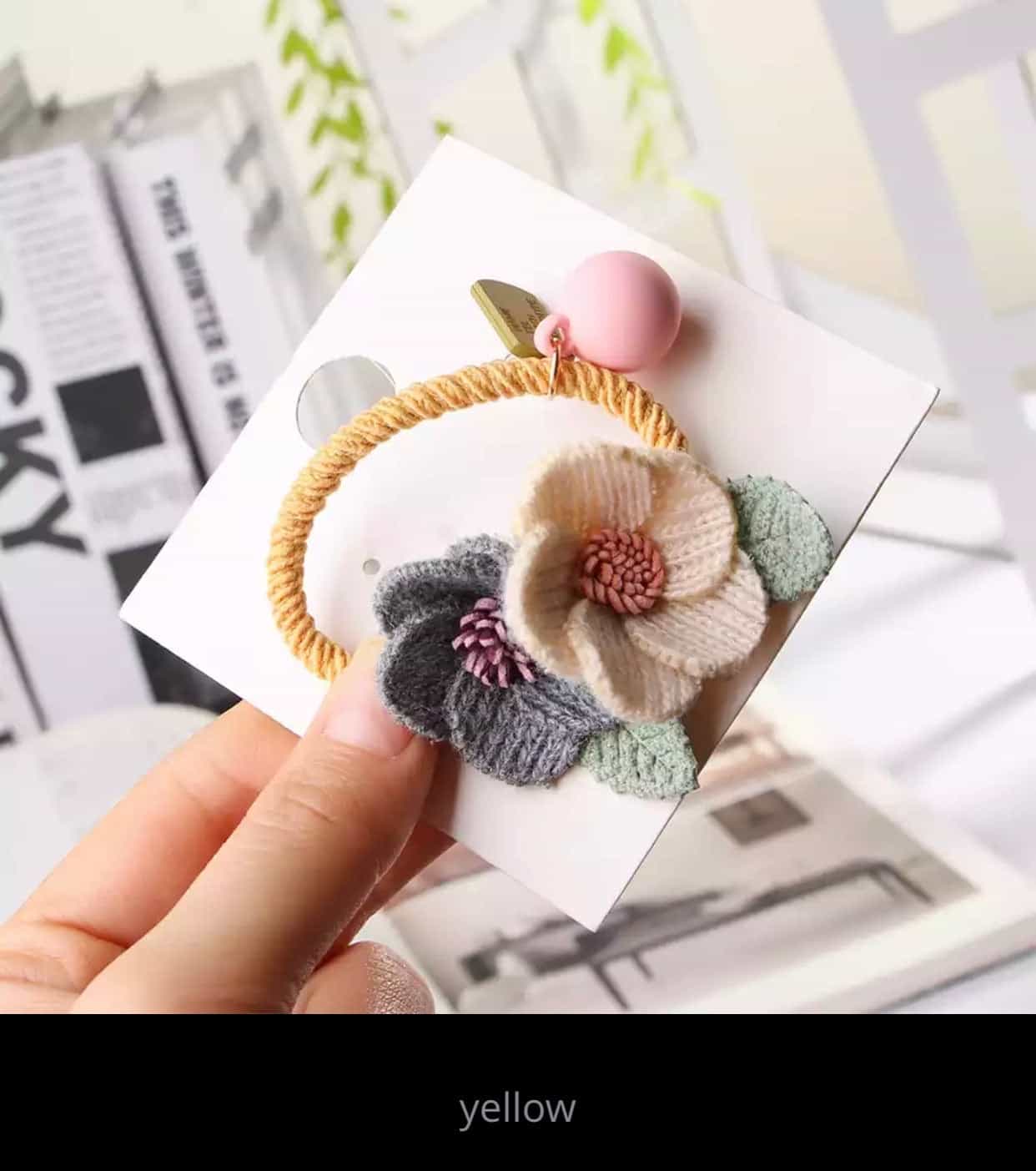 Elastic Knitted Floral Head Rope Band-All-Times-Gifts