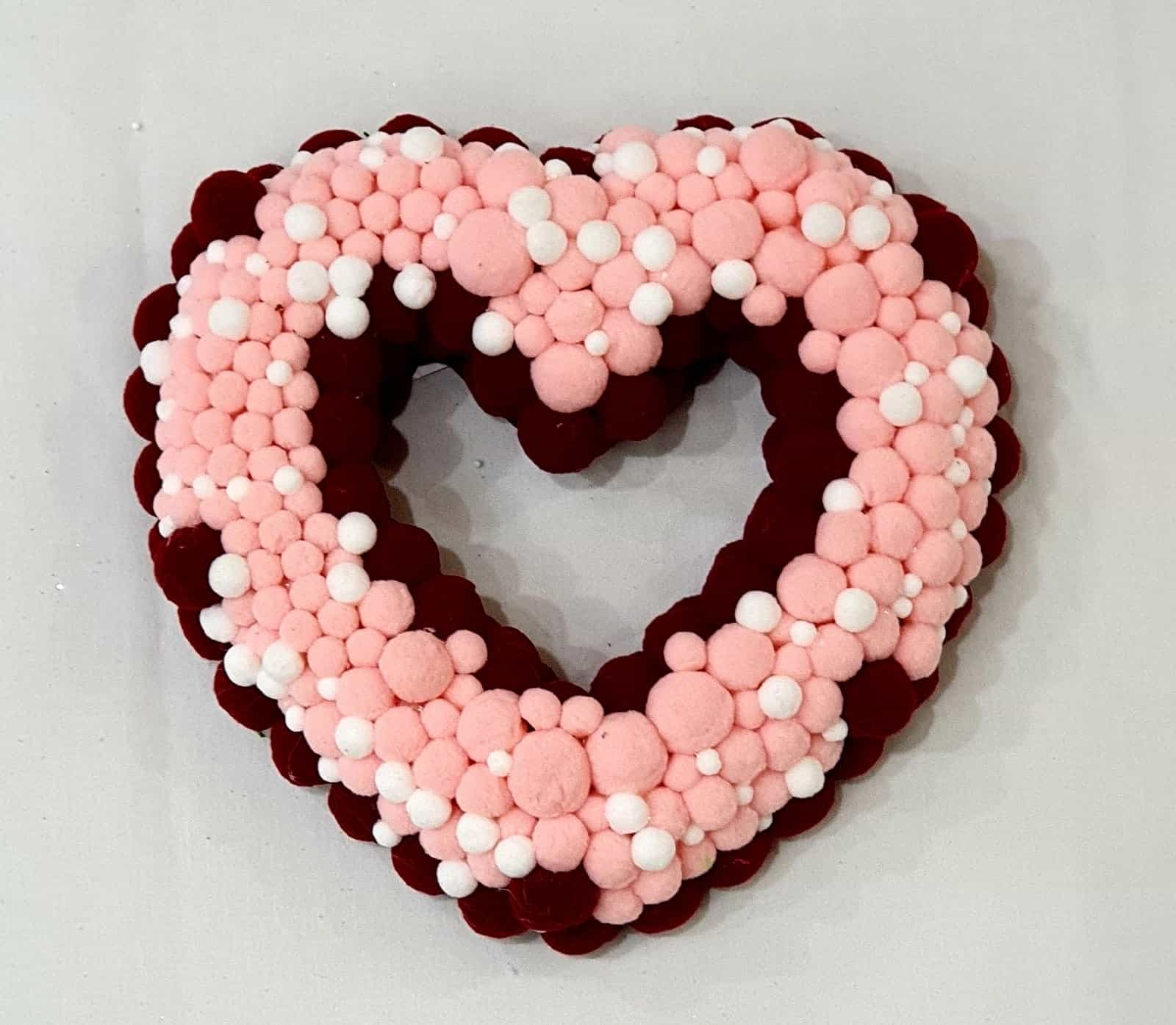 Felt pom-poms heart-All-Times-Gifts