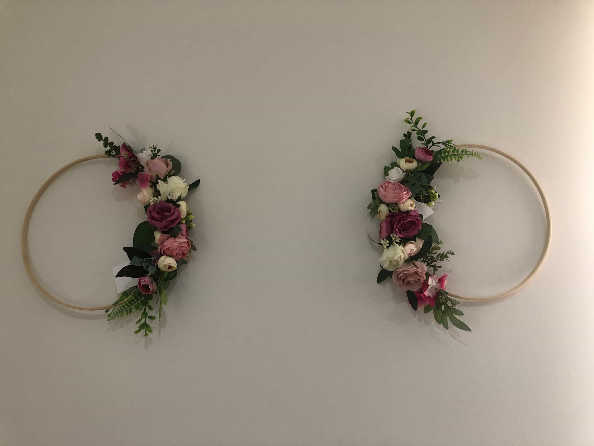 Floral Hoop Wall Art Wooden or Natural custom made-Personalised Hoops-All-Times-Gifts