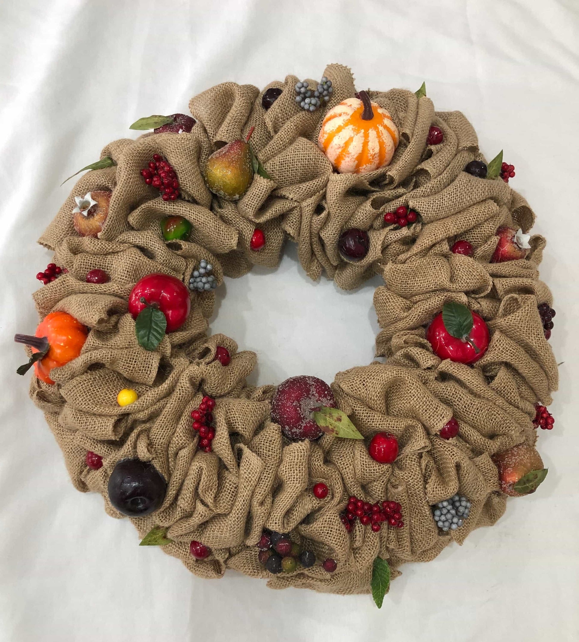 Fruit Burlap Wreath-Wreath-All-Times-Gifts
