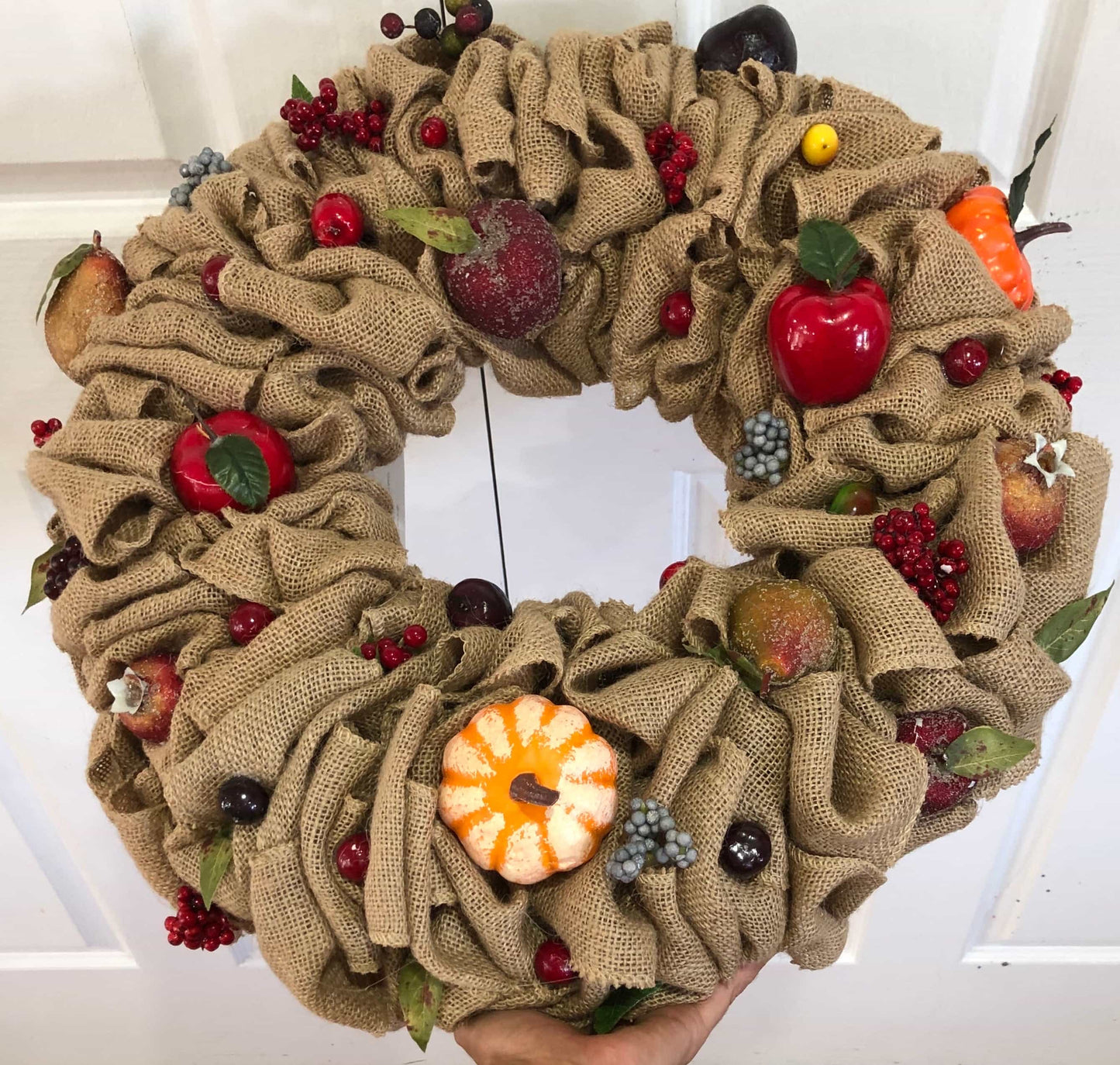 Fruit Burlap Wreath-Wreath-All-Times-Gifts