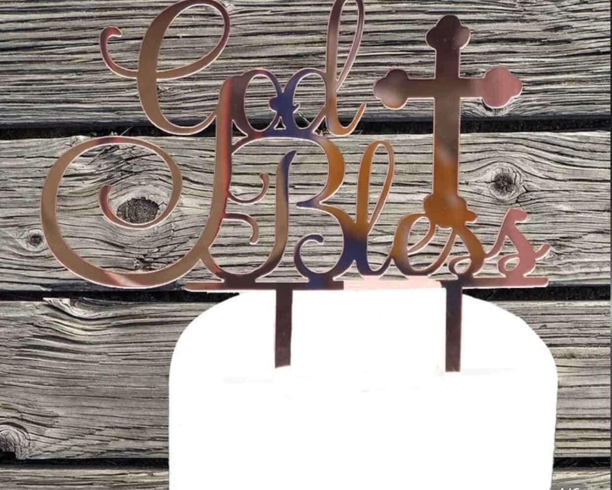 God Bless Cake Topper-Cake Topper-All-Times-Gifts