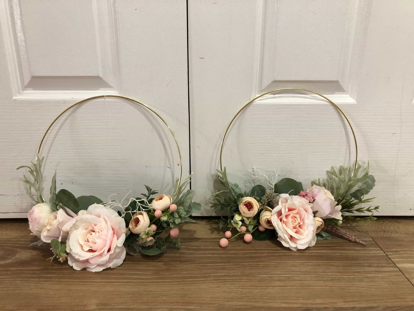 Floral Golden Hoop Wall Art custom made-Personalised Hoops-All-Times-Gifts